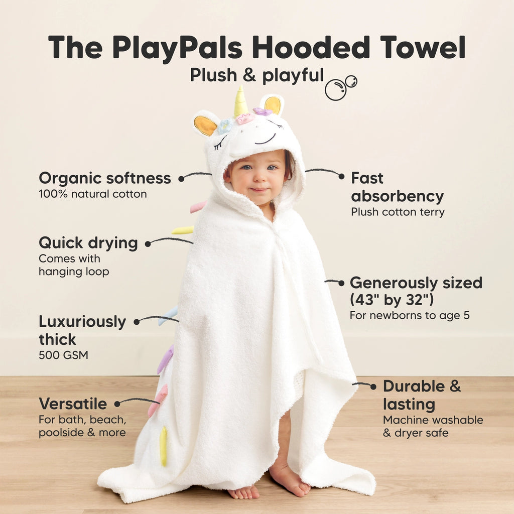 Personalised KeaBabies Cuddle Baby Hooded Towel- Uria