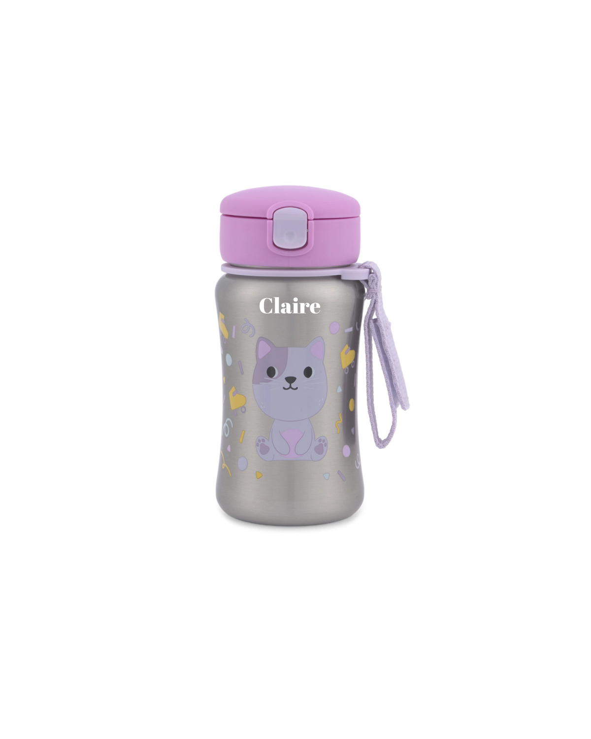 Personalised Skip Hop Besties Squad Ss Straw Bottle- Cat