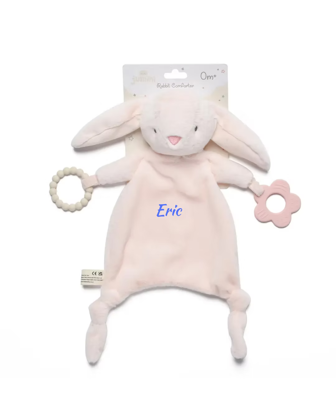 Personalised Rabbit Comforter with Silicone Ring