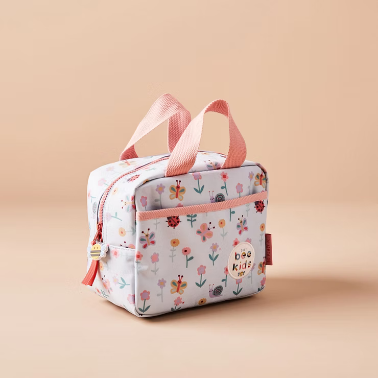 Personalised Just Bee Kids Floral Garden Insulated Lunch Bag