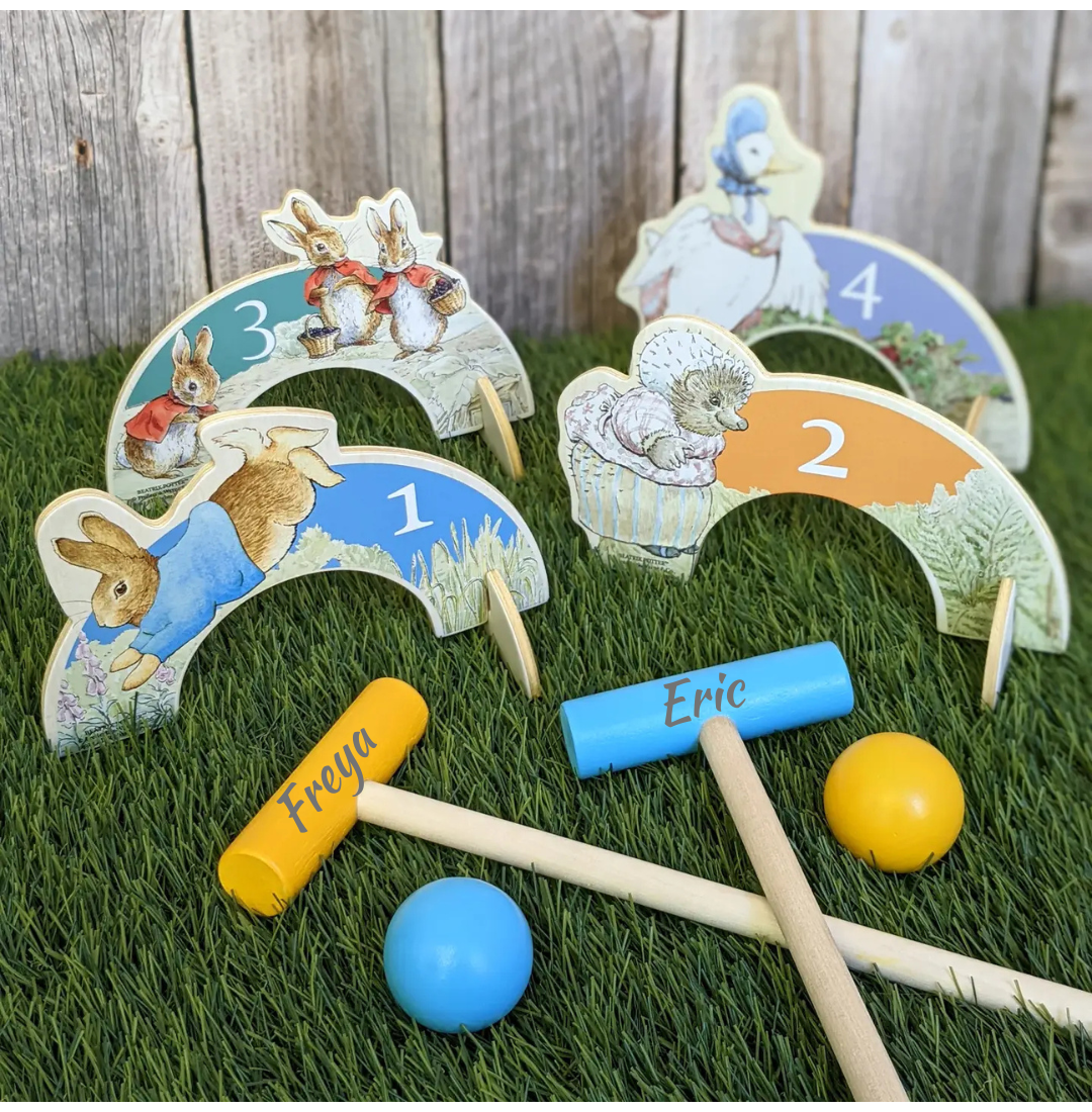 Personalised World of Beatrix Potter Children's Croquet Set
