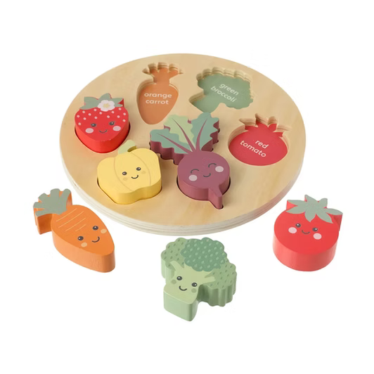 Personalised  Happy Veggies Wooden Puzzle