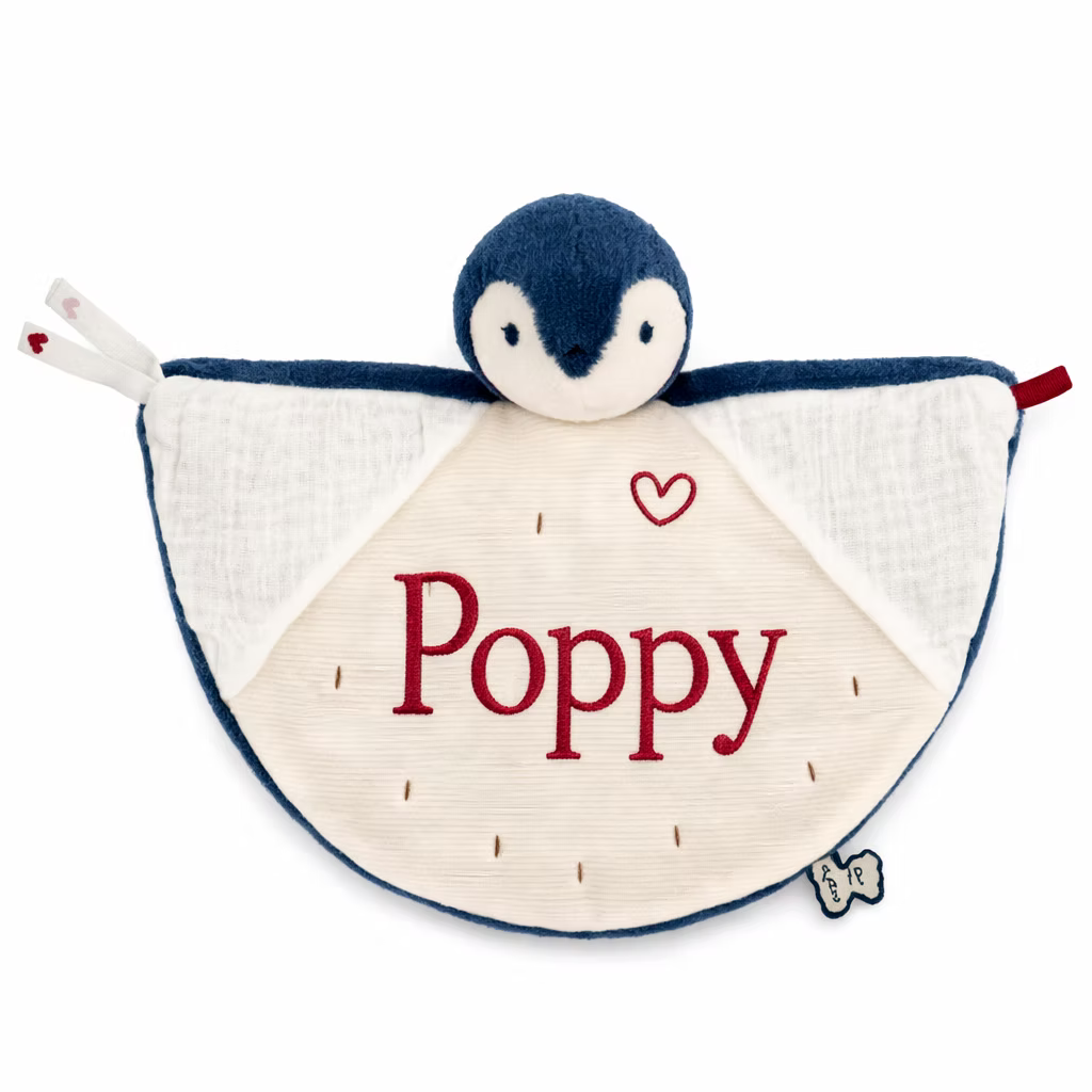 Personalised Doudou Penguin Blue