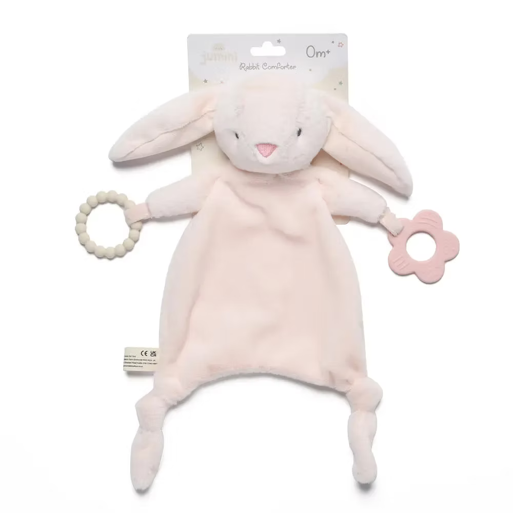 Personalised Rabbit Comforter with Silicone Ring