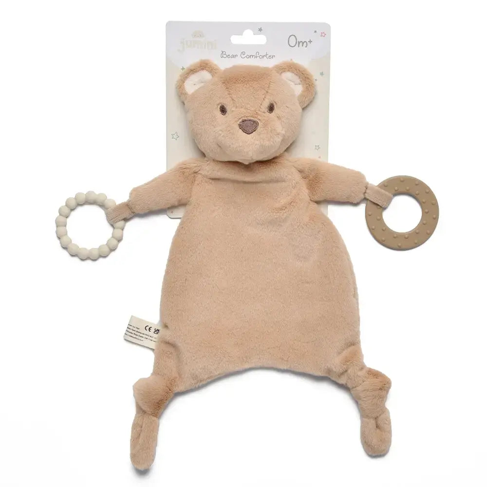 Personalised Bear Comforter with Silicone Ring