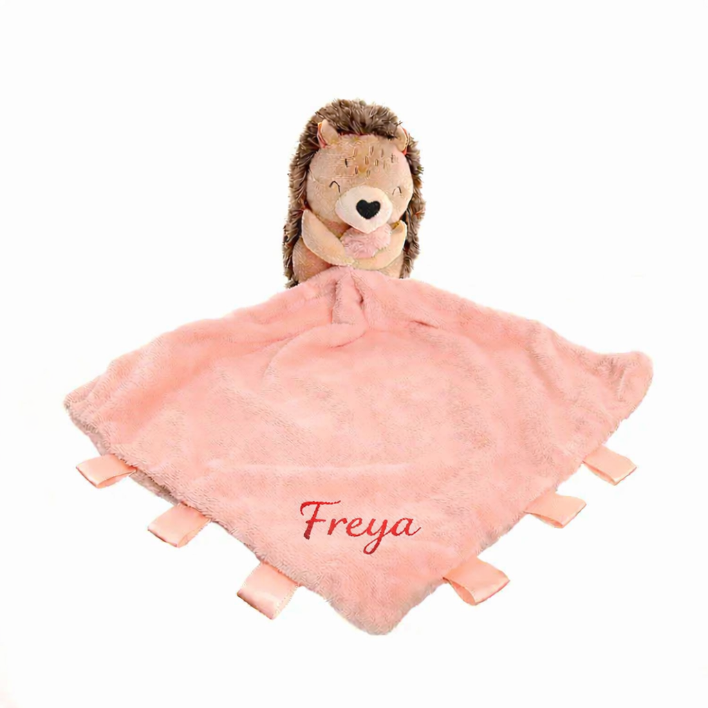 Personalised Hedgehog Plush Comforter Blanket