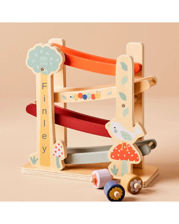 Personalised Just Bee Kids Wooden Garden Roller Ramp Toy