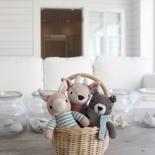 Personalised Threadbear Finbar Hare - Knitted Soft Toy 18cm