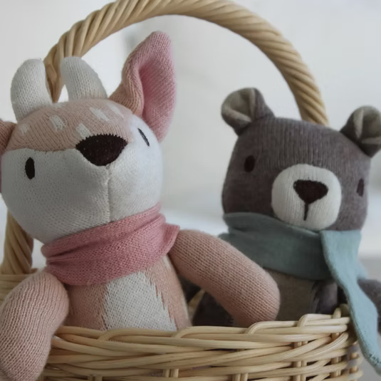 Personalised Threadbear Fearne Deer - Knitted Soft Toy 18cm