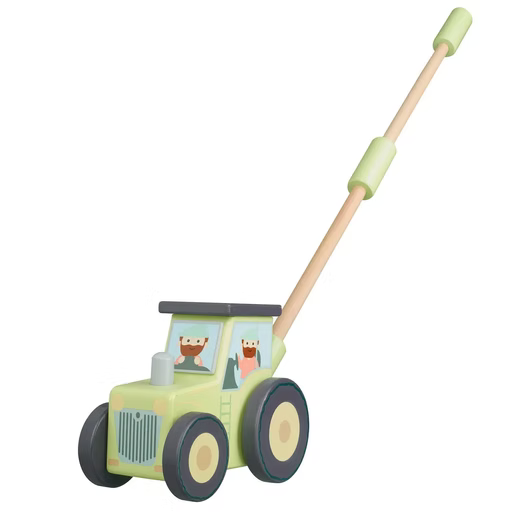 Personalised Tractor Wooden Push Along