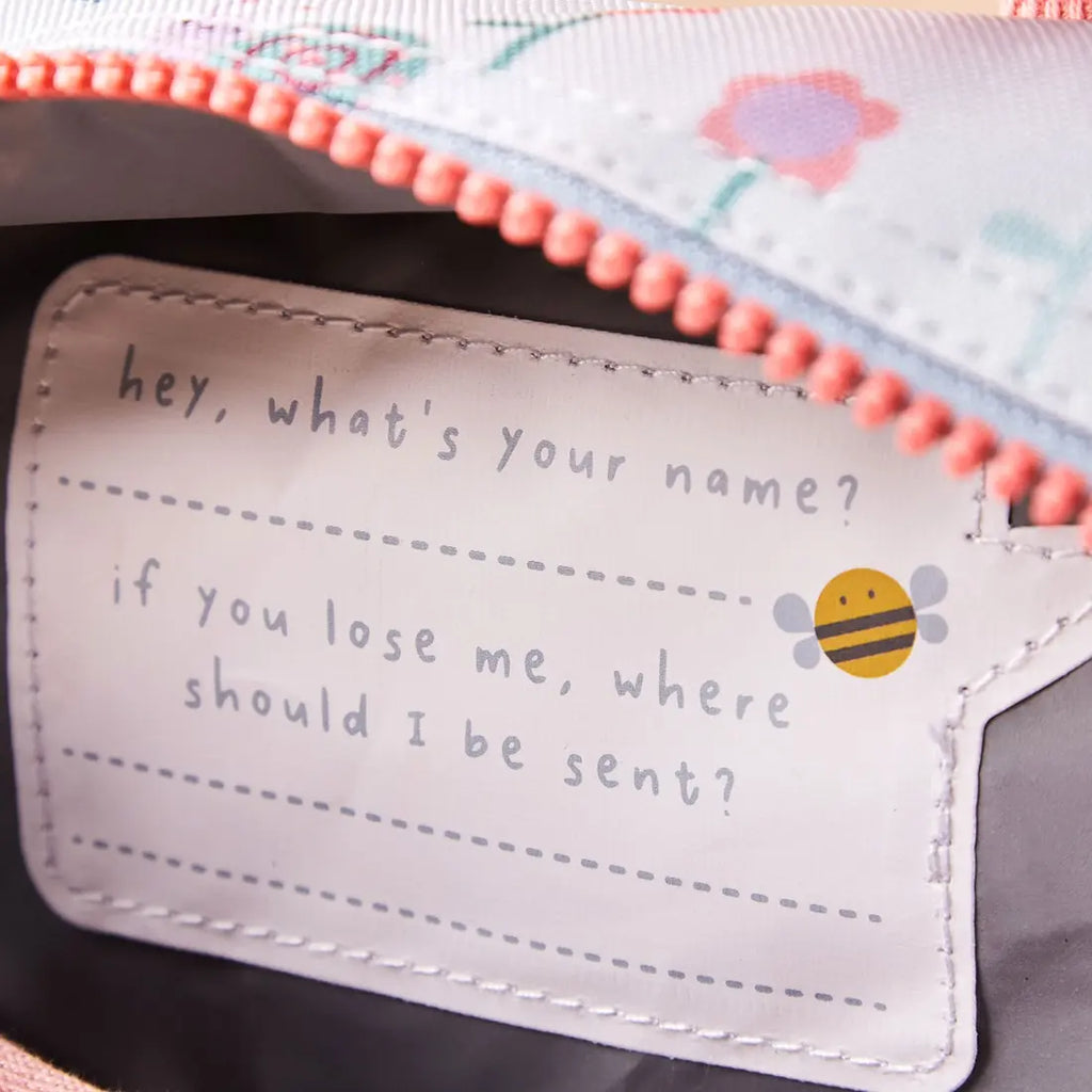 Personalised Just Bee Kids Floral Garden Insulated Lunch Bag