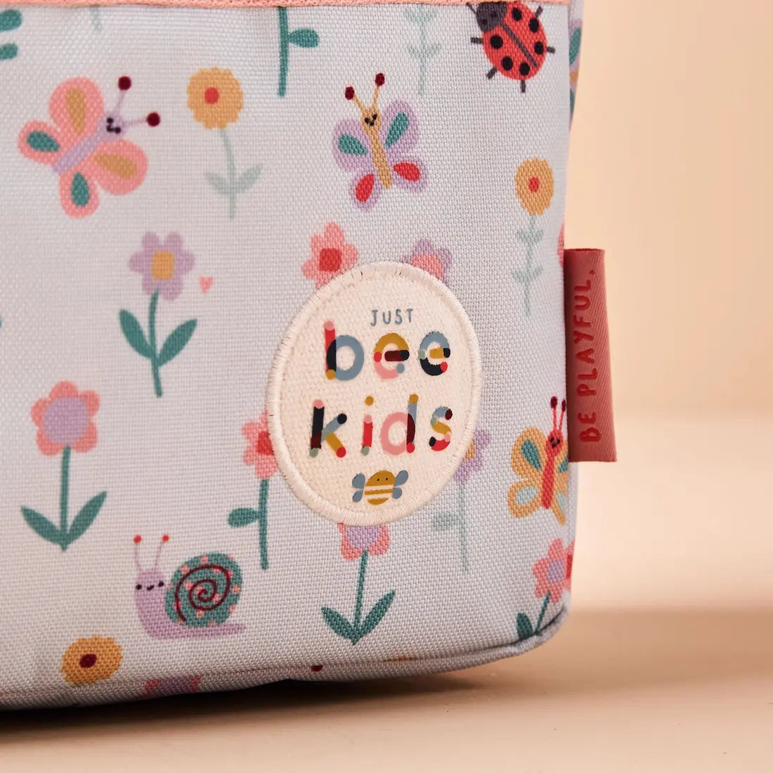 Personalised Just Bee Kids Floral Garden Insulated Lunch Bag