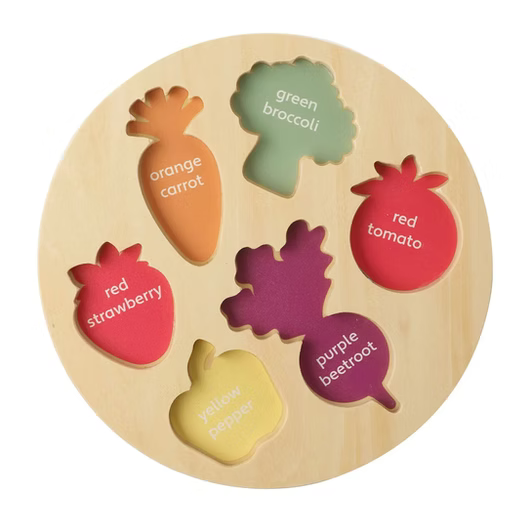 Personalised  Happy Veggies Wooden Puzzle