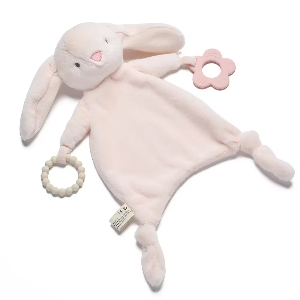 Personalised Rabbit Comforter with Silicone Ring