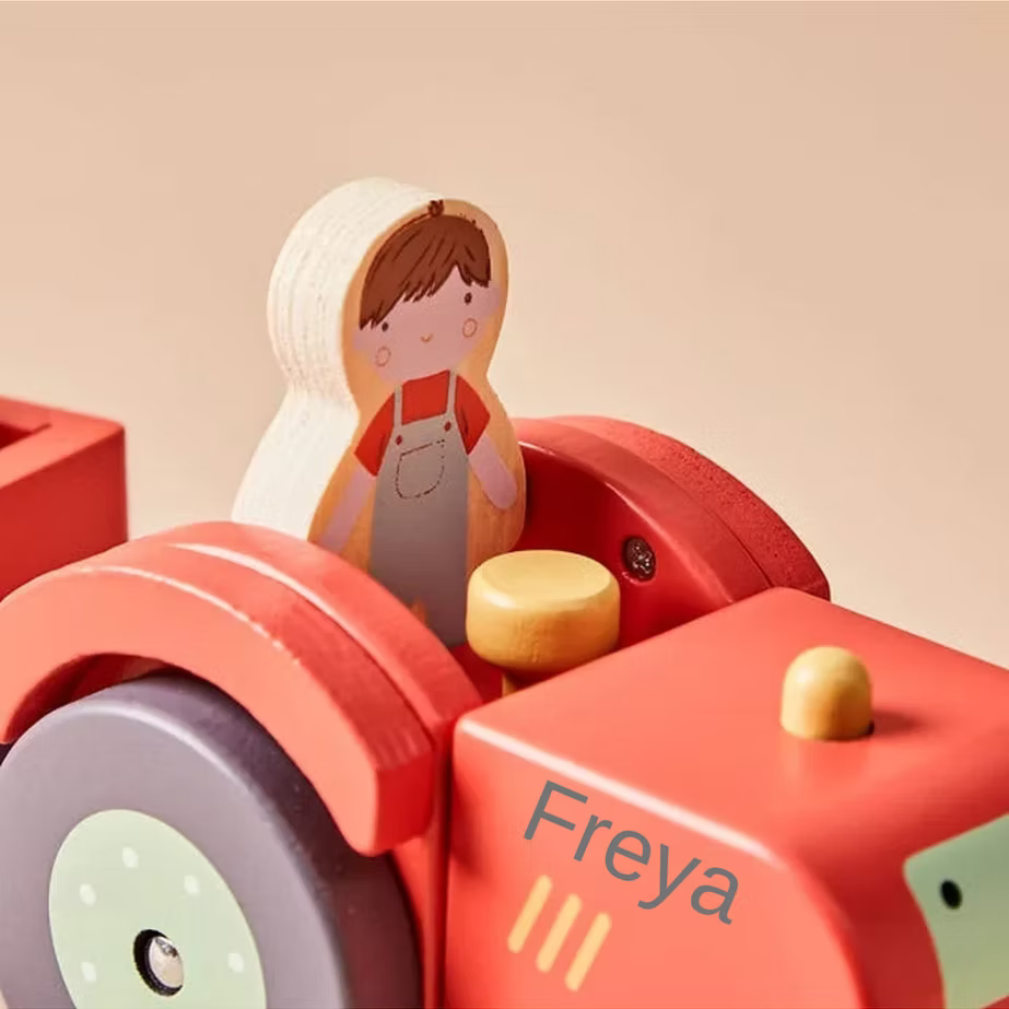 Personalised Just Bee Kids Wooden Tractor Toy Fsc®
