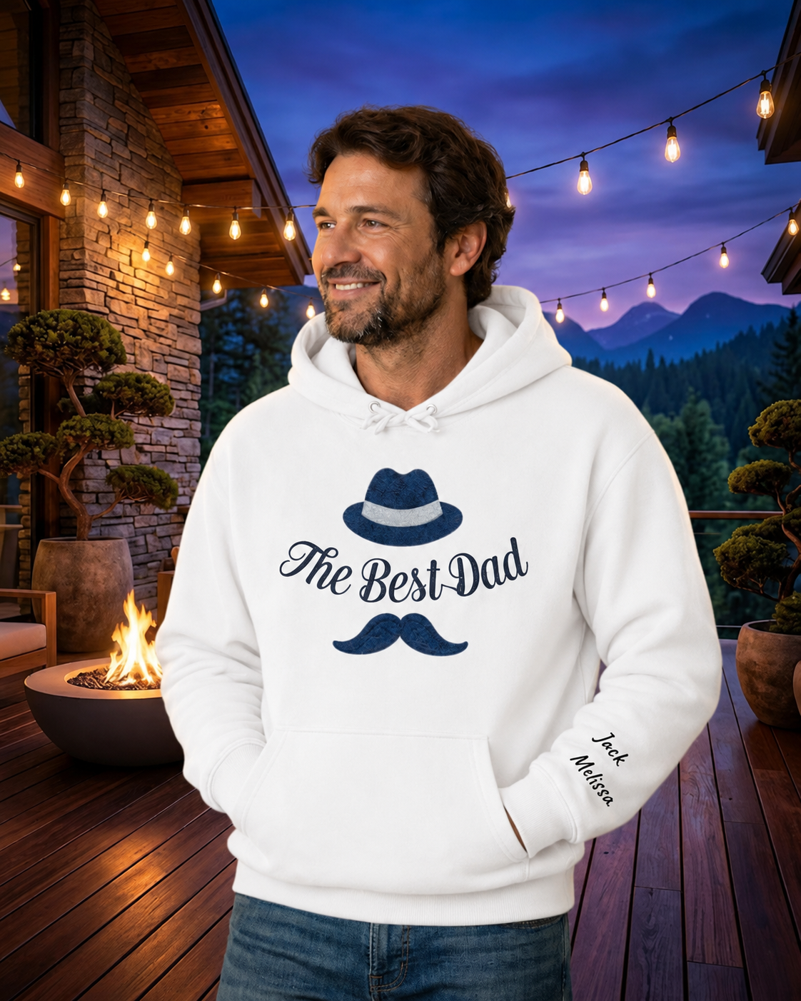 The best Dad Design Embroidered Unisex Hoodies