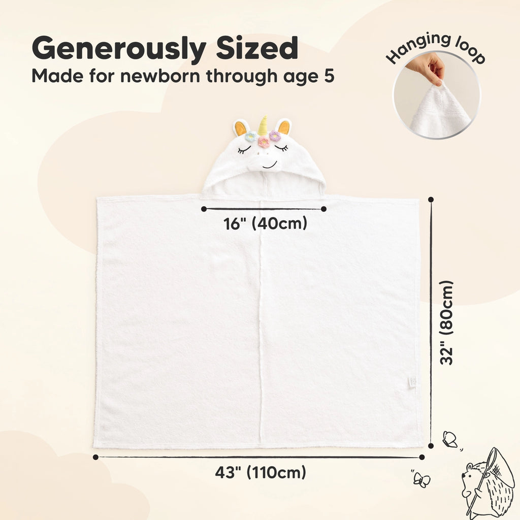 Personalised KeaBabies Cuddle Baby Hooded Towel- Uria