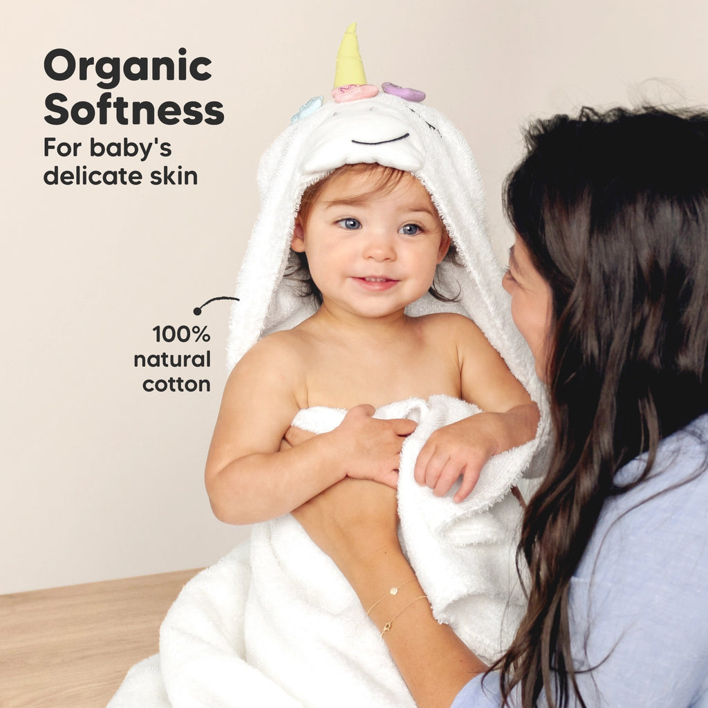 Personalised KeaBabies Cuddle Baby Hooded Towel- Uria