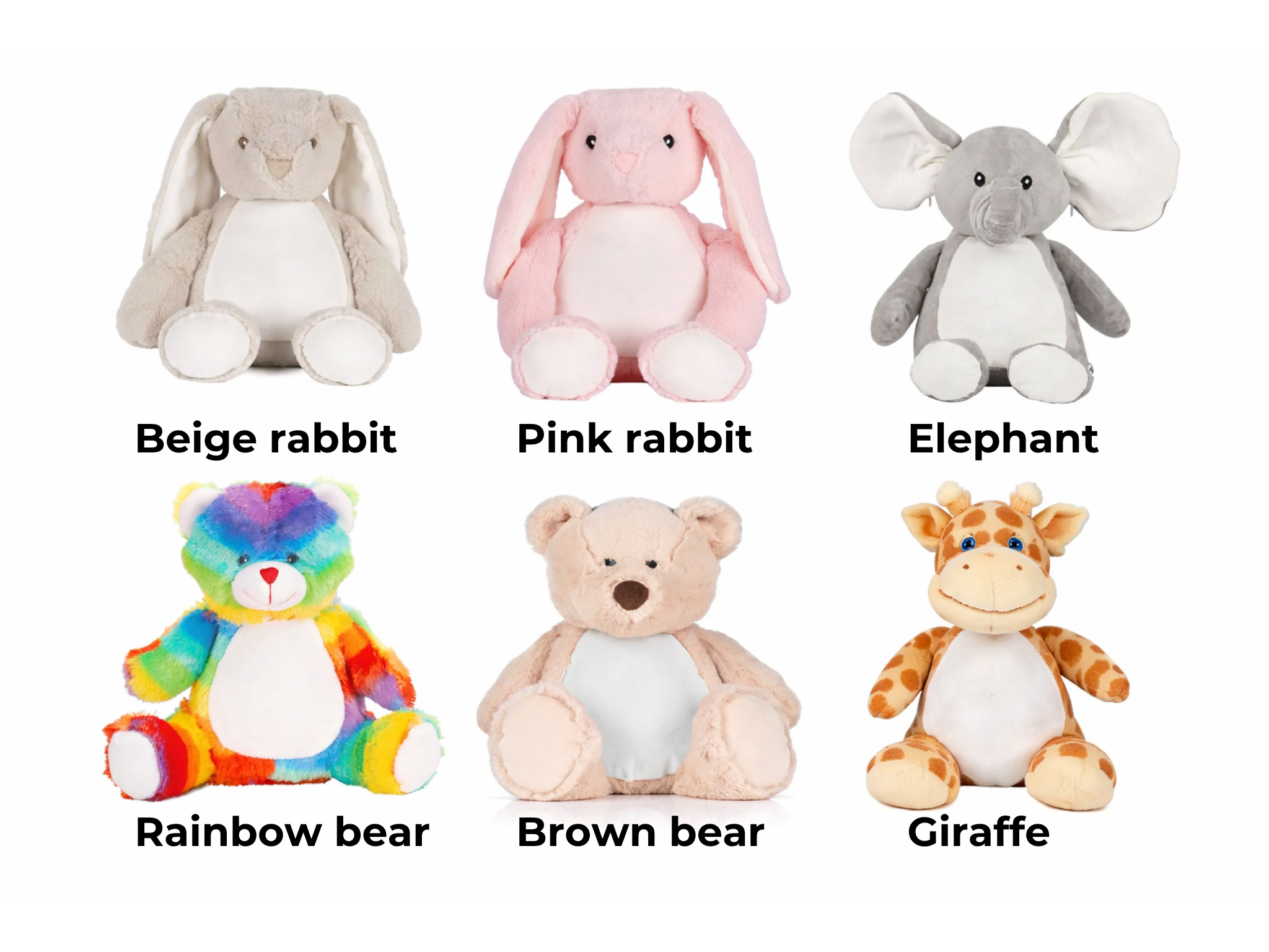 Personalised Mumbles Zippie Plush Toys