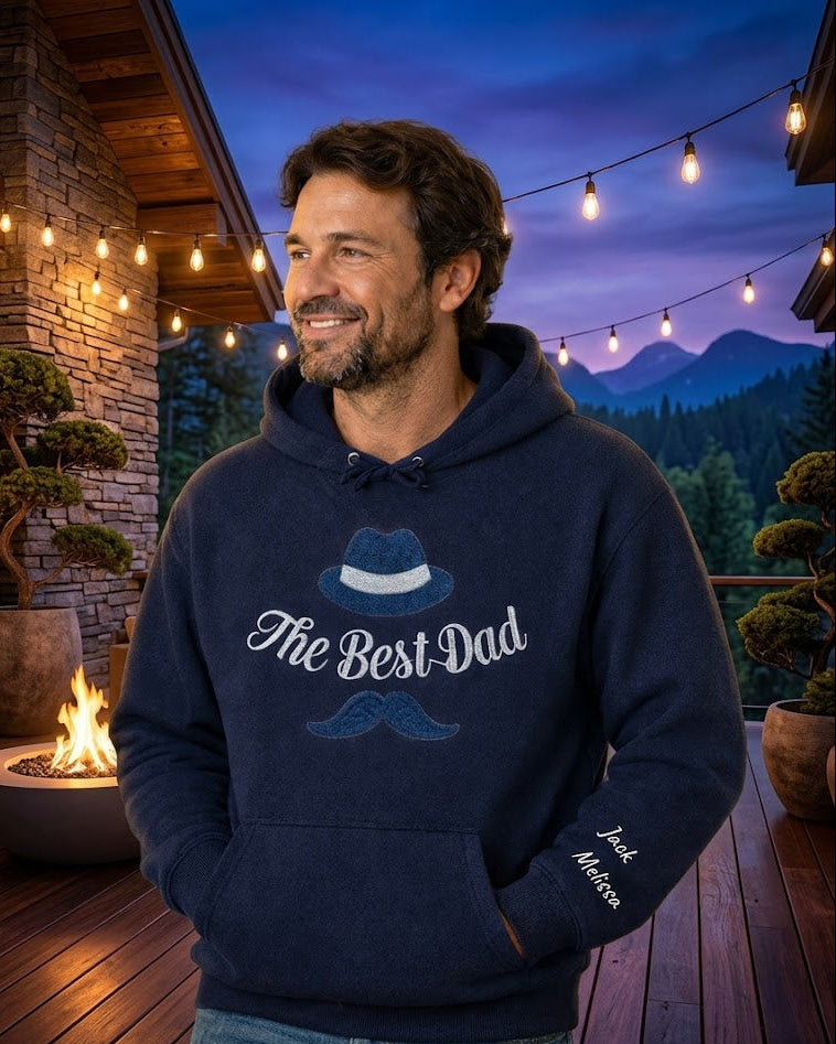 The best Dad Design Embroidered Unisex Hoodies