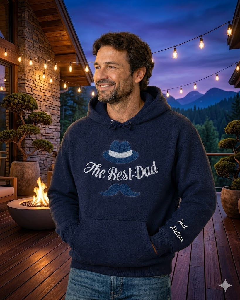 The best Dad Design Embroidered Unisex Hoodies