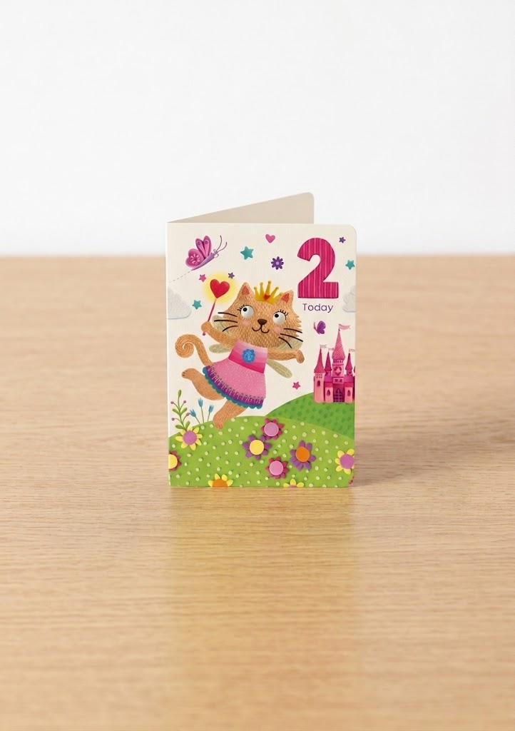 Fairy Cat 2nd Birthday Card