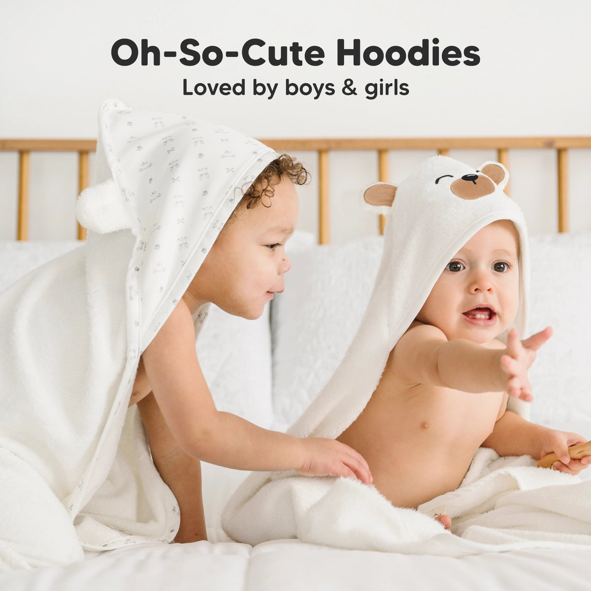 Personalised KeaBabies Cuddle Baby Hooded Towel- Grizzly