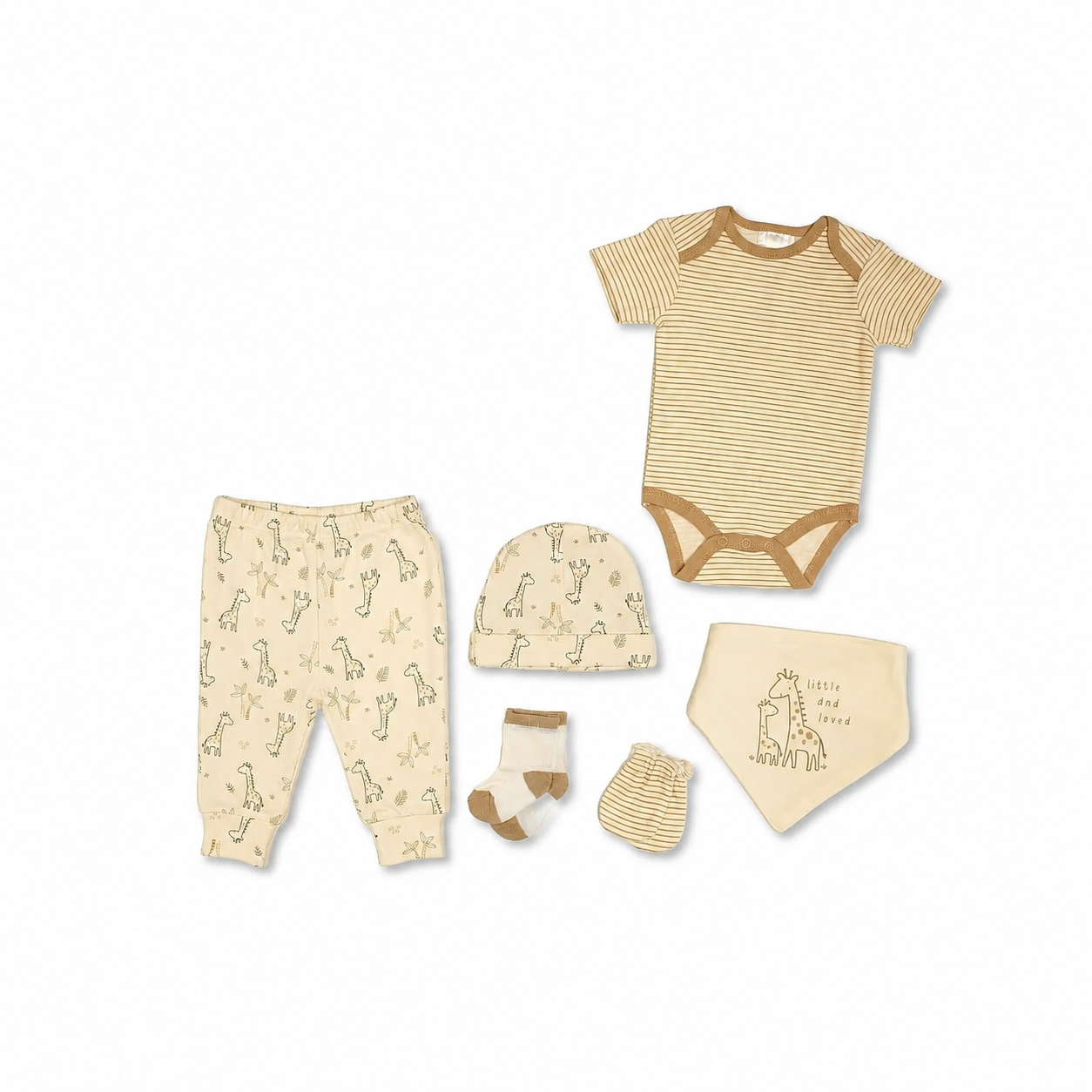 Personalised Baby 6 Pcs Layette Set - Little and Loved