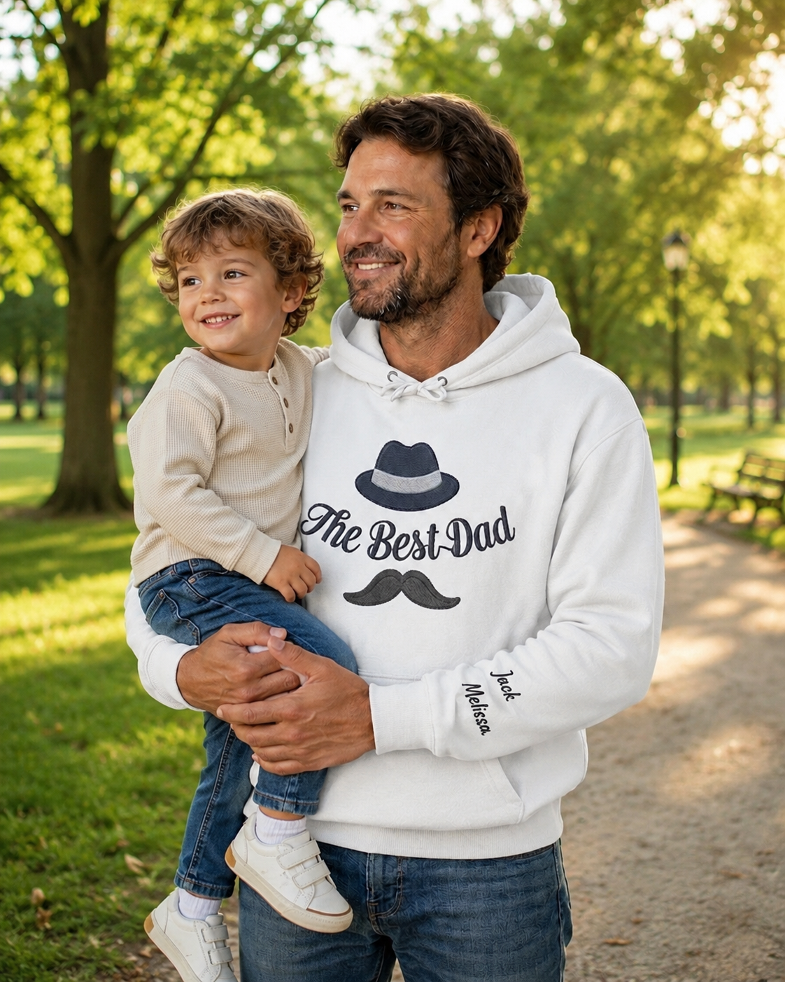 The best Dad Design Embroidered Unisex Hoodies