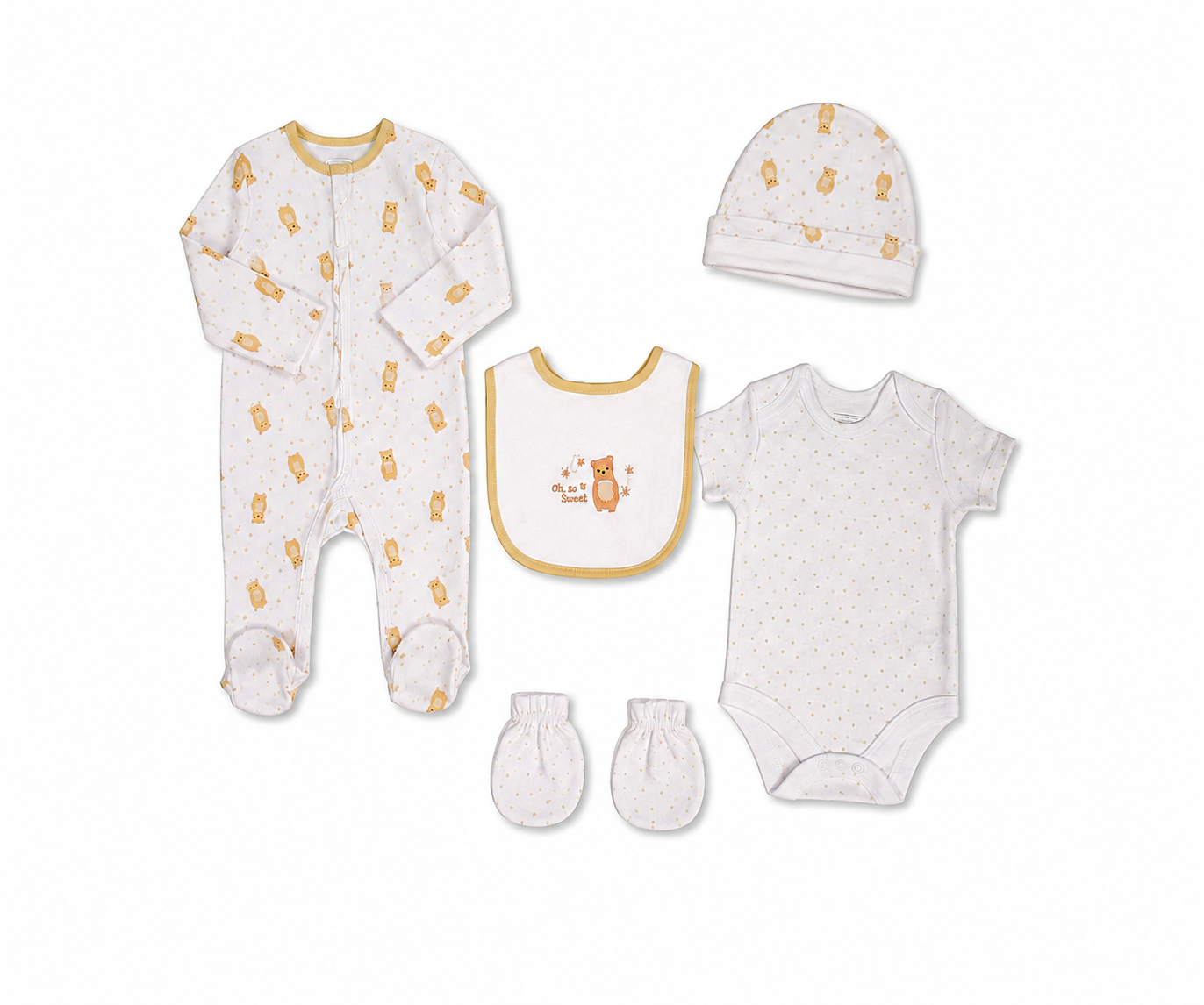 Personalised Baby 5 Pcs Layette Set - Oh So Sweet