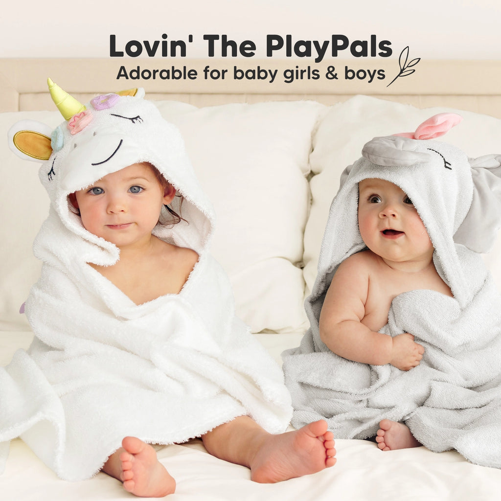 Personalised KeaBabies Cuddle Baby Hooded Towel- Uria