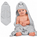 Personalised KeaBabies Cuddle Baby Hooded Towel- Seal