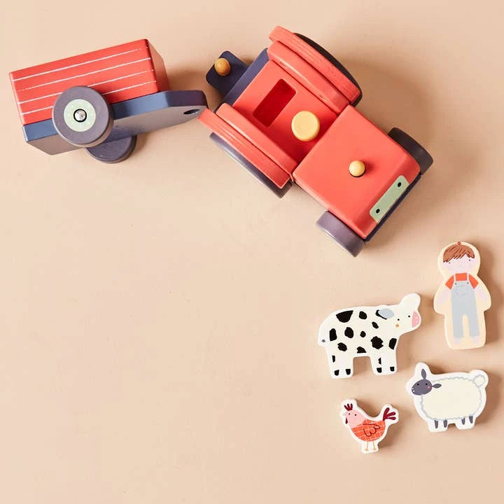 Personalised Just Bee Kids Wooden Tractor Toy Fsc®
