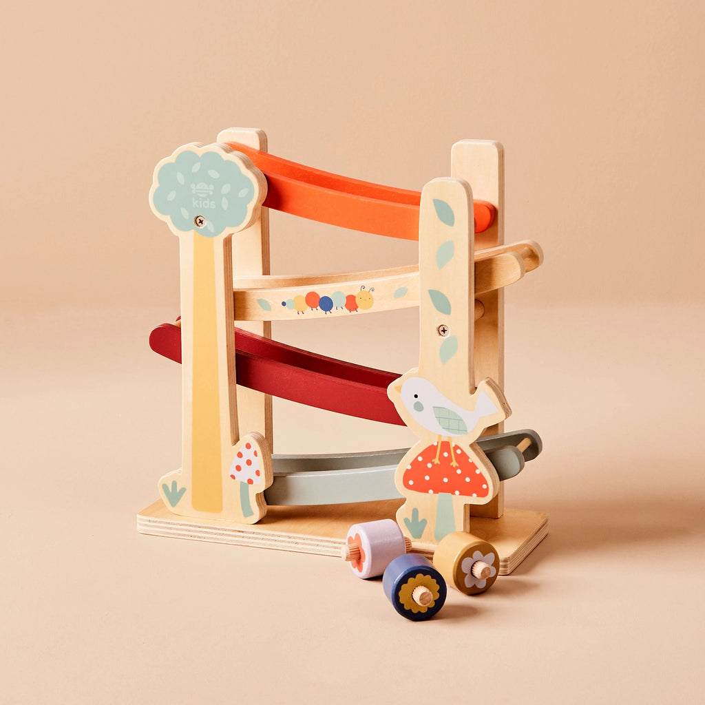 Personalised Just Bee Kids Wooden Garden Roller Ramp Toy